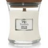 WoodWick Geurkaars Mini White Teak 85 gr