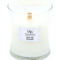 WoodWick Geurkaars Mini White Teak 85 gr