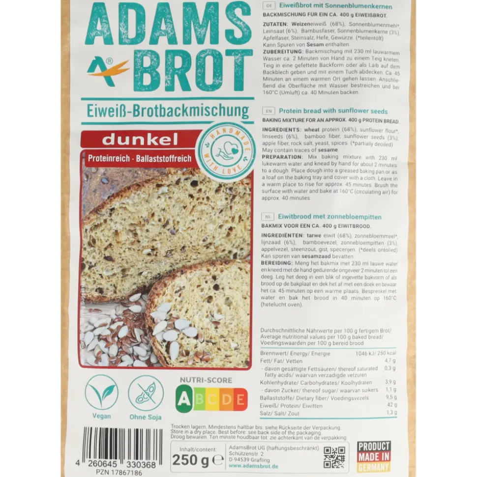 3x Adams Brot Broodmix Donker 250 gr