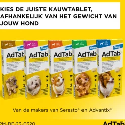 2x AdTab Anti Vlo en Teek Kauwtabletten Hond ><noscript><img width=