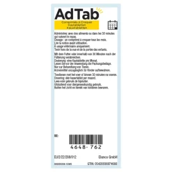 2x AdTab Anti Vlo en Teek Kauwtabletten Kat 0,5-2,0 kg 3 tabletten