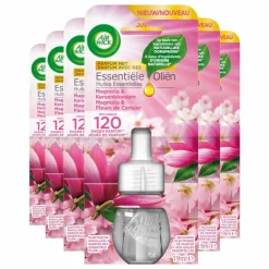 6x Air Wick Elektrische Luchtverfrisser Navulling Kersenbloesem & Framboos 19 ml