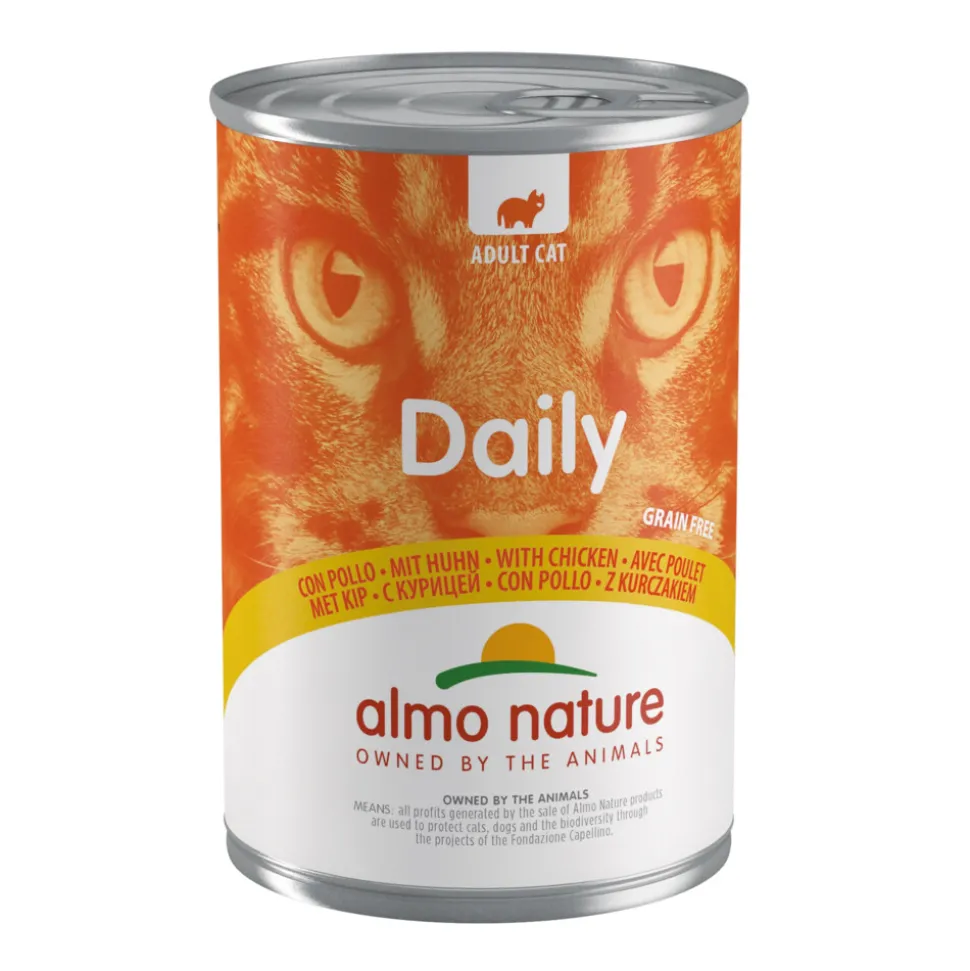 24x Almo Nature Daily Menu Kattenvoer Nat Blik Kip 400 gr
