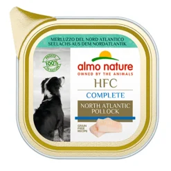 17x Almo Nature HFC Alu Hondenvoer Nat Blikje Pollachius 85 gr