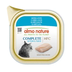 17x Almo Nature HFC Alu Kattenvoer Nat Blikje Kabeljauw 85 gr