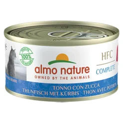 24x Almo Nature HFC Complete Graanvrij Kattenvoer Nat Tonijn & Pompoen 70 gr
