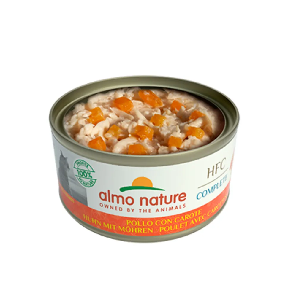 24x Almo Nature HFC Complete Graanvrij Kattenvoer Nat Kip & Wortel 70 gr