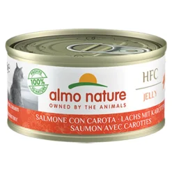 24x Almo Nature HFC Jelly Kattenvoer Nat Zalm & Wortel 70 gr