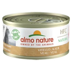 24x Almo Nature HFC Natural Kattenvoer Nat Blikje Kalfsvlees 70 gr