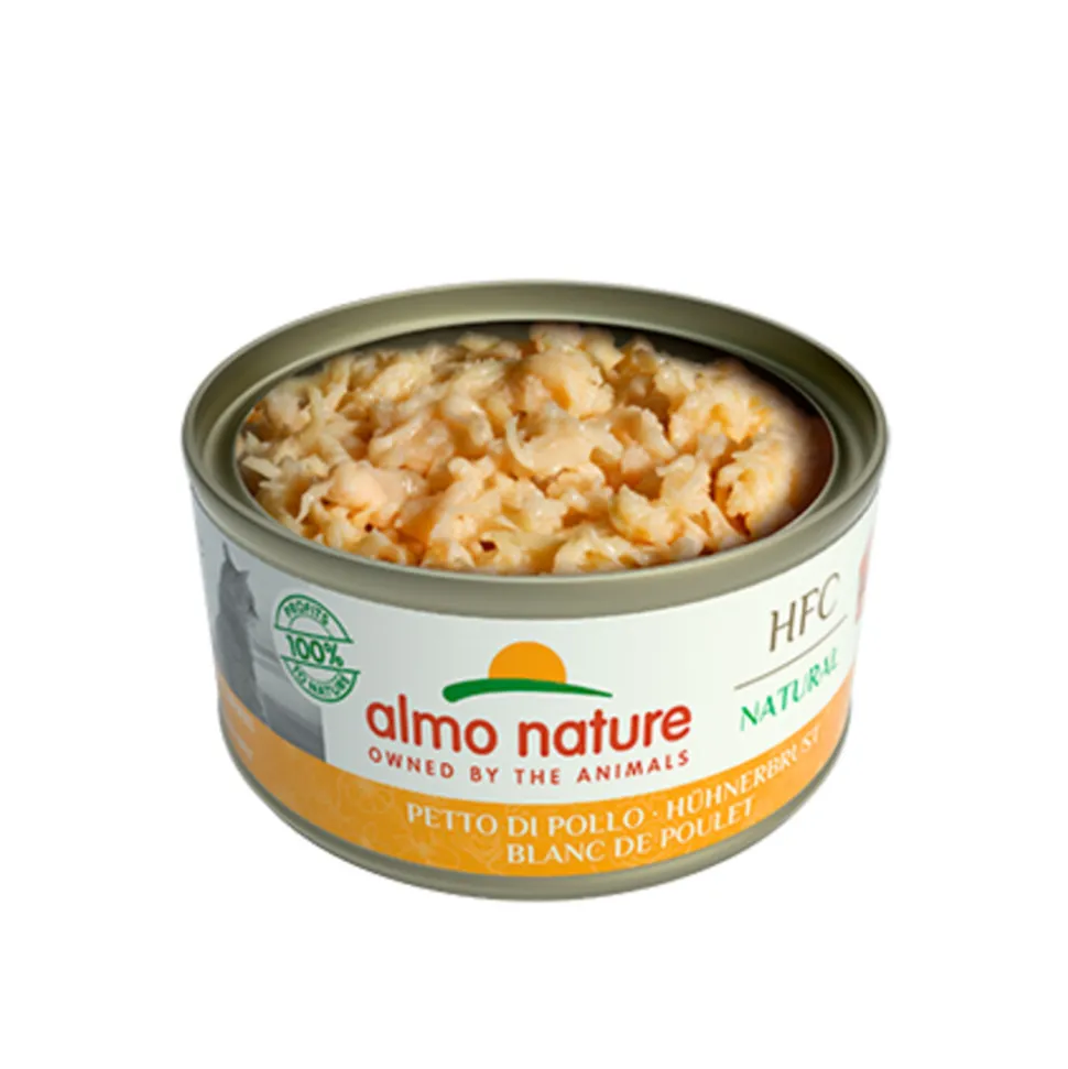 24x Almo Nature HFC Natural Kattenvoer Nat Blik Kippenvlees 150 gr