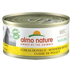 24x Almo Nature HFC Natural Kattenvoer Nat Blik Kippenboutvlees 150 gr