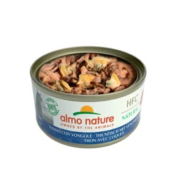 24x Almo Nature HFC Natural Kattenvoer Nat Blikje Tonijn & Mosselen 70 gr