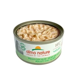 24x Almo Nature HFC Natural Kattenvoer Nat Blikje Kip met Aloë 70 gr