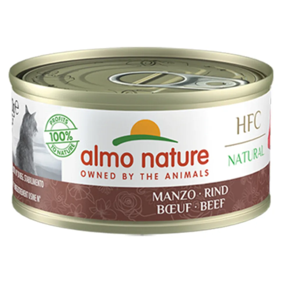 24x Almo Nature HFC Natural Kattenvoer Nat Blikje Rund 70 gr