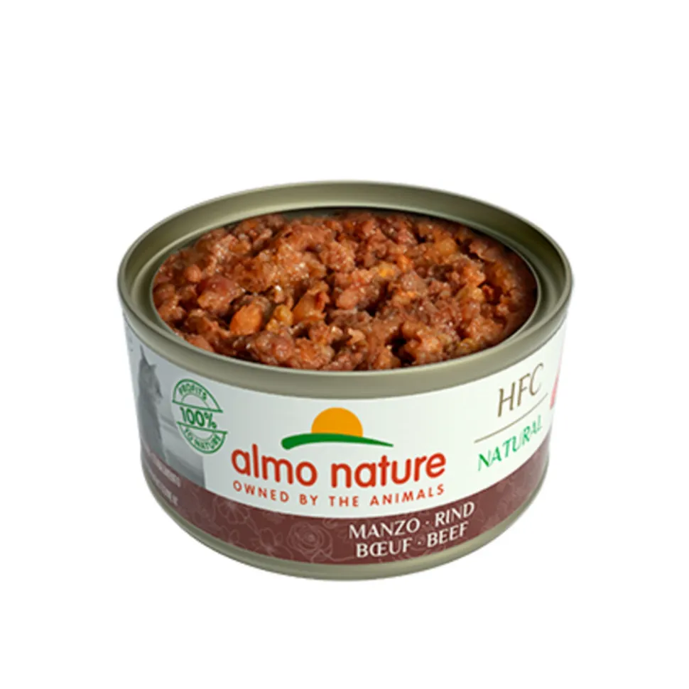 24x Almo Nature HFC Natural Kattenvoer Nat Blikje Rund 70 gr