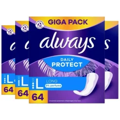 4x Always Daily Protect Inlegkruisjes Long 64 stuks