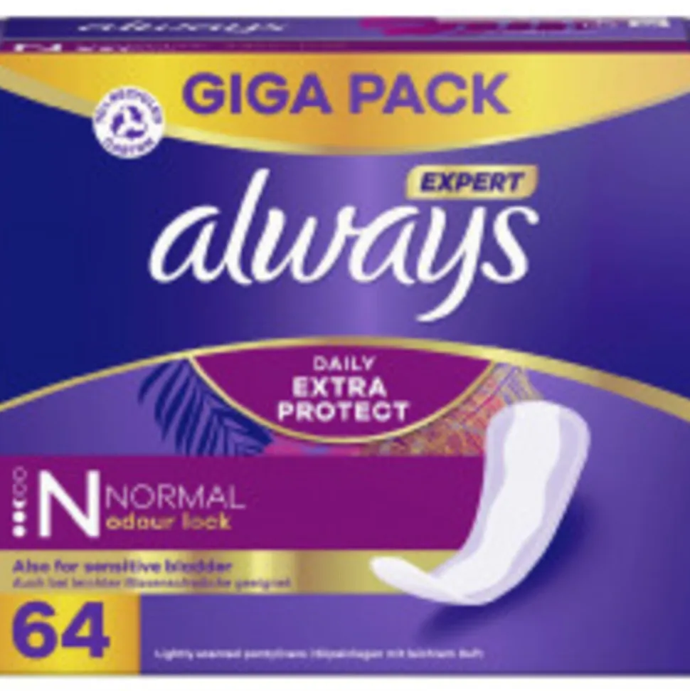 4x Always Extra Protect Inlegkruisjes Normal 64 stuks