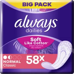 4x Always Inlegkruisjes Twist & Flex Normal 58 stuks