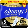 8x Always Maandverband Ultra Secure Night Extra 16 stuks