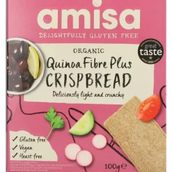 3x Amisa Quinoa Crispbread Biologisch en Glutenvrij 100 gr