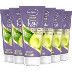 6x Andrélon 1 Minuut Wow Masker Avocado SOS Repair 180 ml