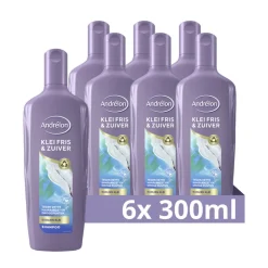 6x Andrélon Shampoo Klei Fris & Zuiver 300 ml