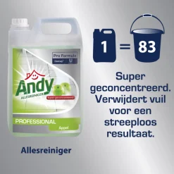 2x Andy Professional Allesreiniger Appel Pro Formula 5 liter
