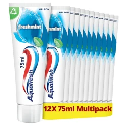 12x Aquafresh Tandpasta Freshmint Frisse Adem 75 ml