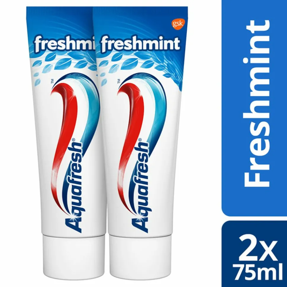 3x Aquafresh Tandpasta Freshmint 3in1 Gezonde Tanden 2 x 75 ml