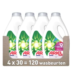 4x Ariel Vloeibaar Wasmiddel +Extra kleurbescherming 30 Wasbeurten 1,35 liter