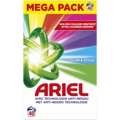5x Ariel Waspoeder Color 40 Wasbeurten 2,2 kg