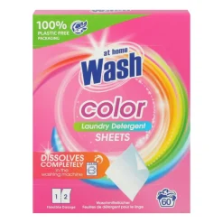 24x At Home Wasmachine Doekjes Gekleurde Was 30 stuks