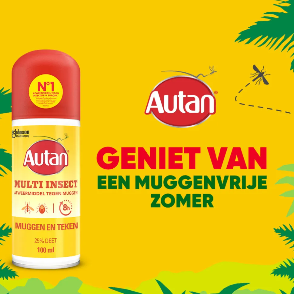 6x Autan Insectenspray Multi Dry Spray 100 ml