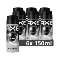 6x Axe Anti-Transpirant Spray Black 150 ml