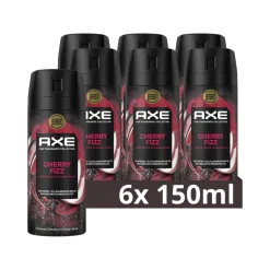 6x Axe Deodorant Bodyspray Cherry Fizz 150 ml