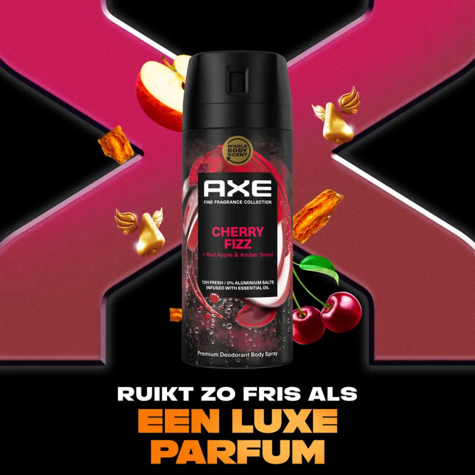 6x Axe Deodorant Bodyspray Cherry Fizz 150 ml