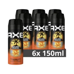 6x Axe Deodorant Bodyspray Sunset Fresh 150 ml