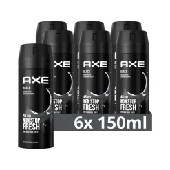 6x Axe Deodorant Bodyspray Black 150 ml