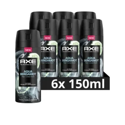 6x Axe Deodorant Bodyspray Aqua Bergamot 150 ml