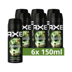 6x Axe Deodorant Bodyspray Green Mojito + Cedarwood 150 ml