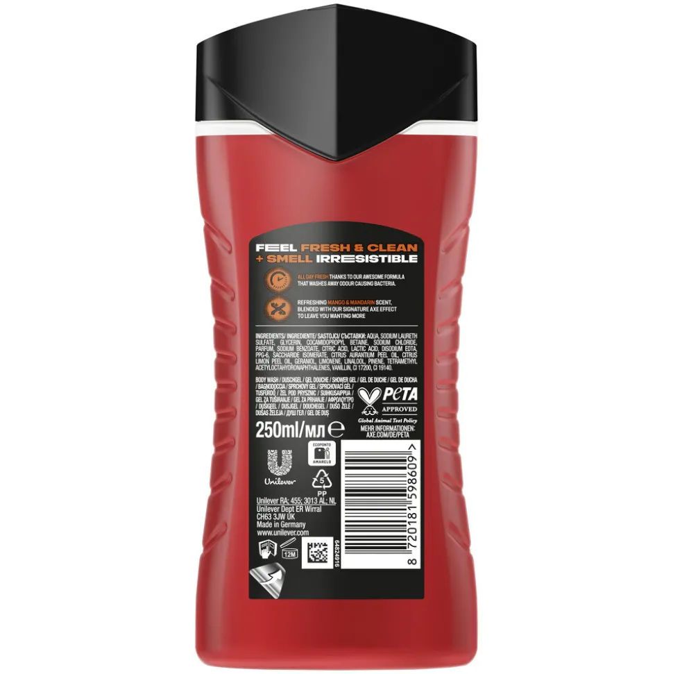 6x Axe 3-in-1 Douchegel Sunset Fresh 250 ml