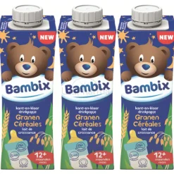 3x Bambix Drinkpap Granen 12+ mnd 750 ml