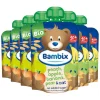 6x Bambix Knijpzakje Appel Perzik Banaan Peer & Haver Bio 10M+ 100 gr