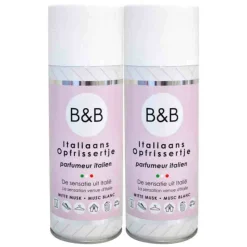 2x B&B Italiaanse Wasparfum Opfrissertje Witte Musk 400 ml