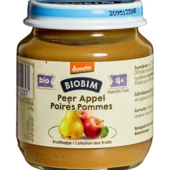 6x Biobim Fruithapje 4+ mnd Peer & Appel 125 gr