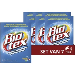 7x Biotex Waspoeder Voorwas & Vlekverwijderaar Bleu 720 gr