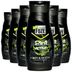 6x Body-X Fuze Douchegel Hair & Body Active 300 ml