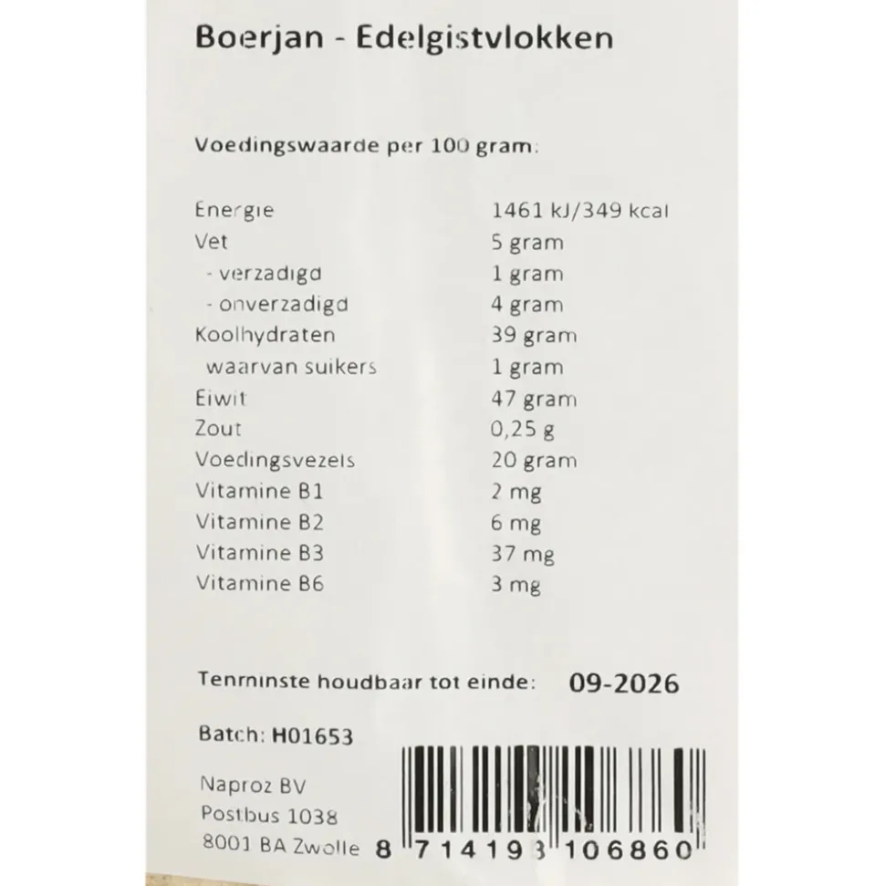 3x Boerjan Edelgistvlokken 200 gr