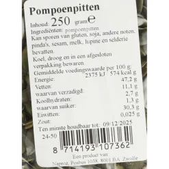 3x Boerjan Pompoenpitten 250 gr