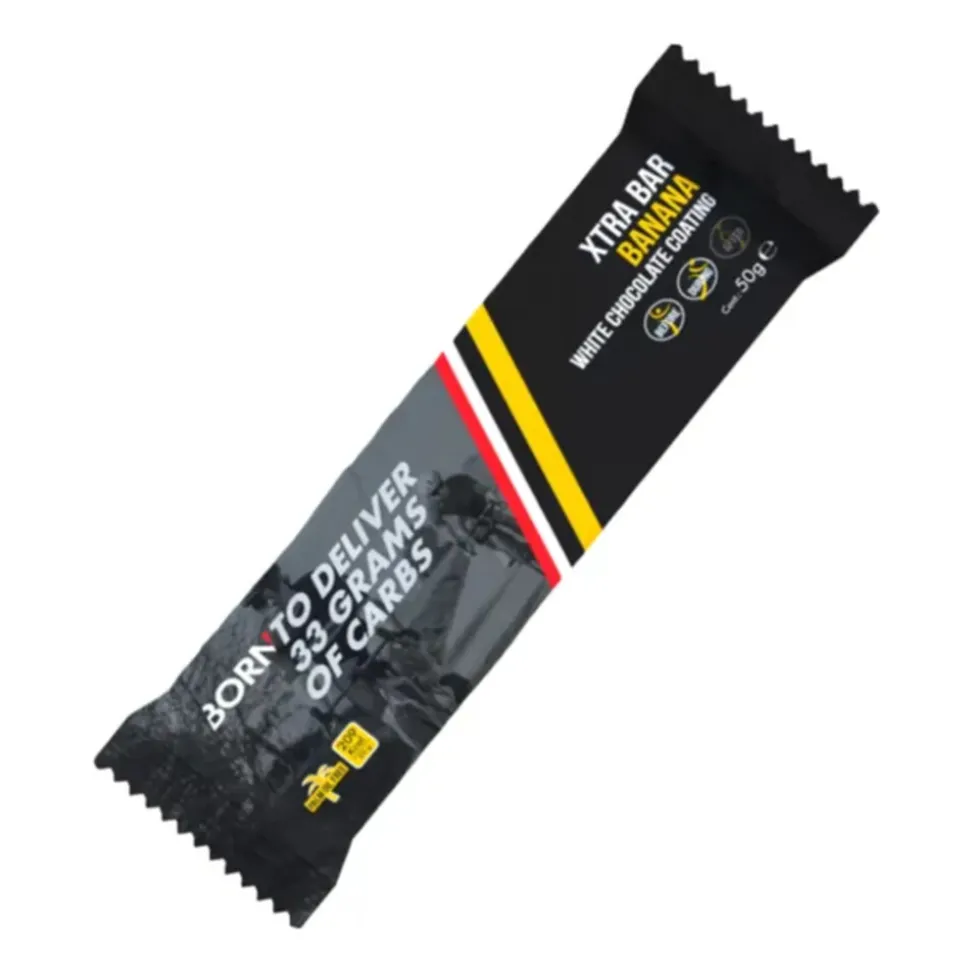 5x Born Xtra Reep Banaan White Chocolate Coating 50 gr